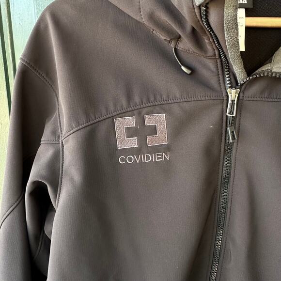 Patagonia Adze Hoody Men’s L Black Polartec Softshell Jacket Rare Corporate Logo - Picture 3 of 10
